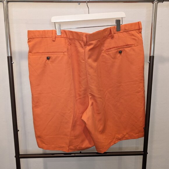 Haggar Men's Cool 18 Gabardine Pleated Shorts Size 46 Waist - Picture 2 of 5